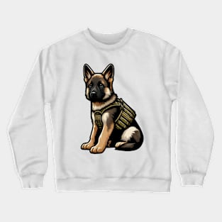 Tactical German Shepard Puppy Crewneck Sweatshirt